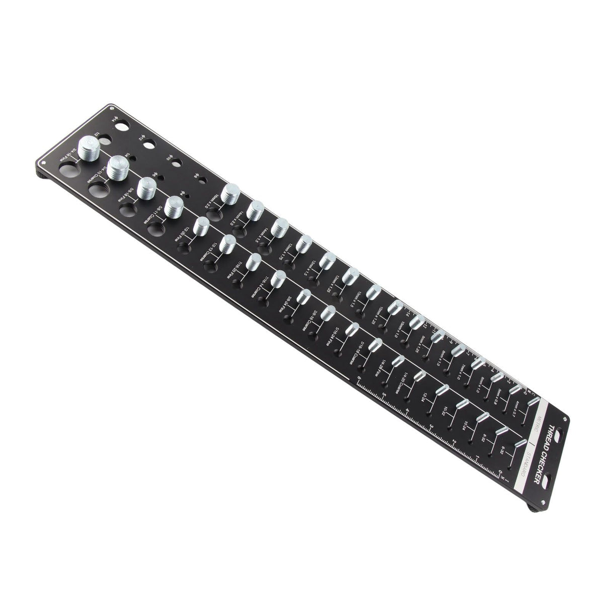 Bolt and Nut Identifier Gauge 10B21 Carbon Steel High Accuracy Nut and Bolt Thread Checker for Detecting Fixed Bolts Black 51x10cm