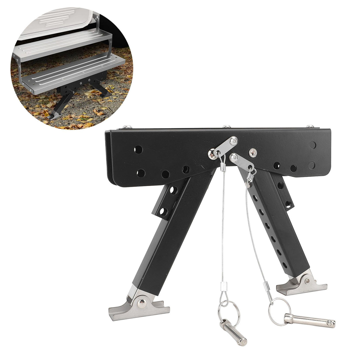 RV Step Stabilizer Household Multifunctional Foldable Steel Solid Stance RV Step Stabilizer
