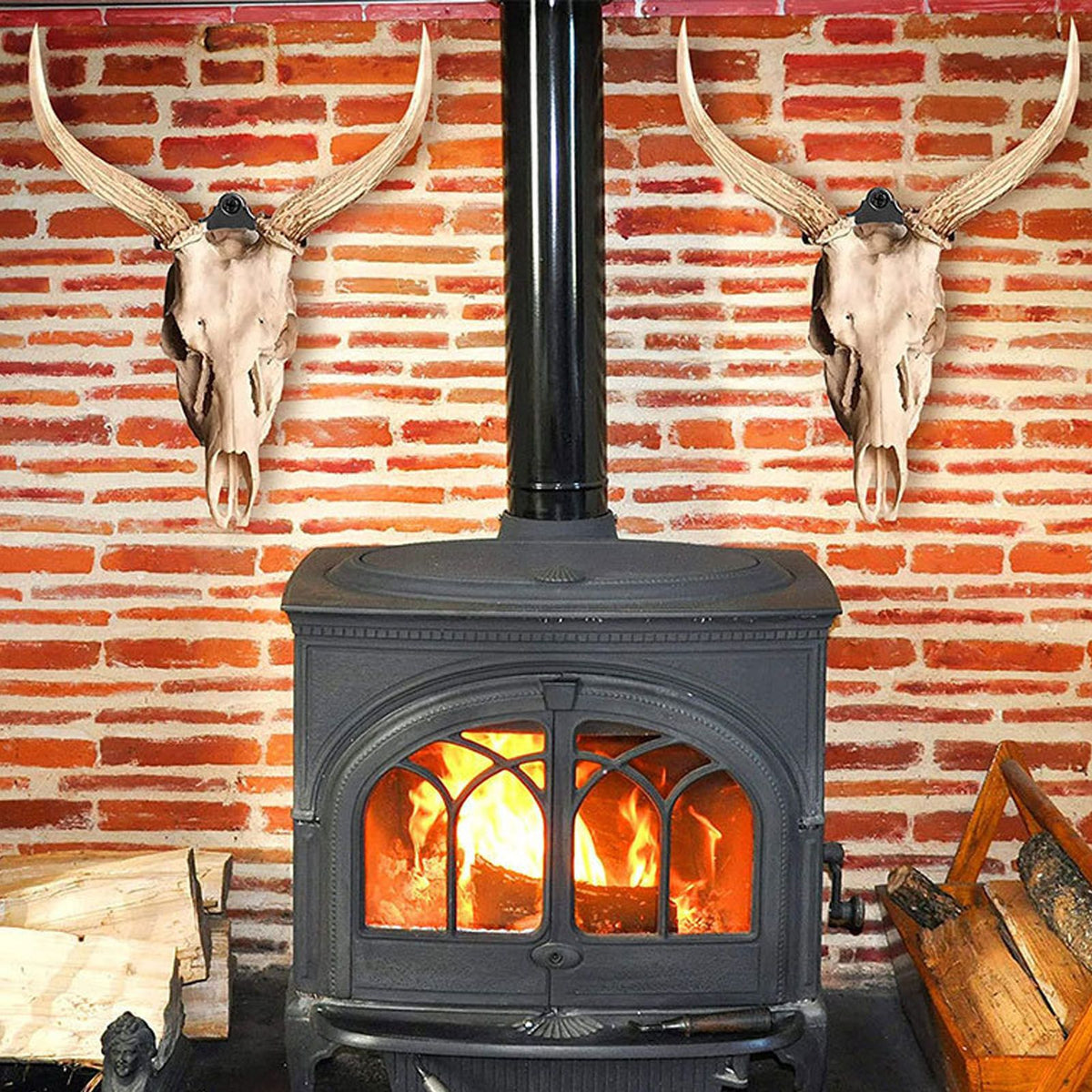12Pcs European Style Mount Skull Hanger European Deer Elk Skull Wall Mount Hanger Animal Skull Wall Mount Bracket Indoor Outdoor Handicraft Decoration