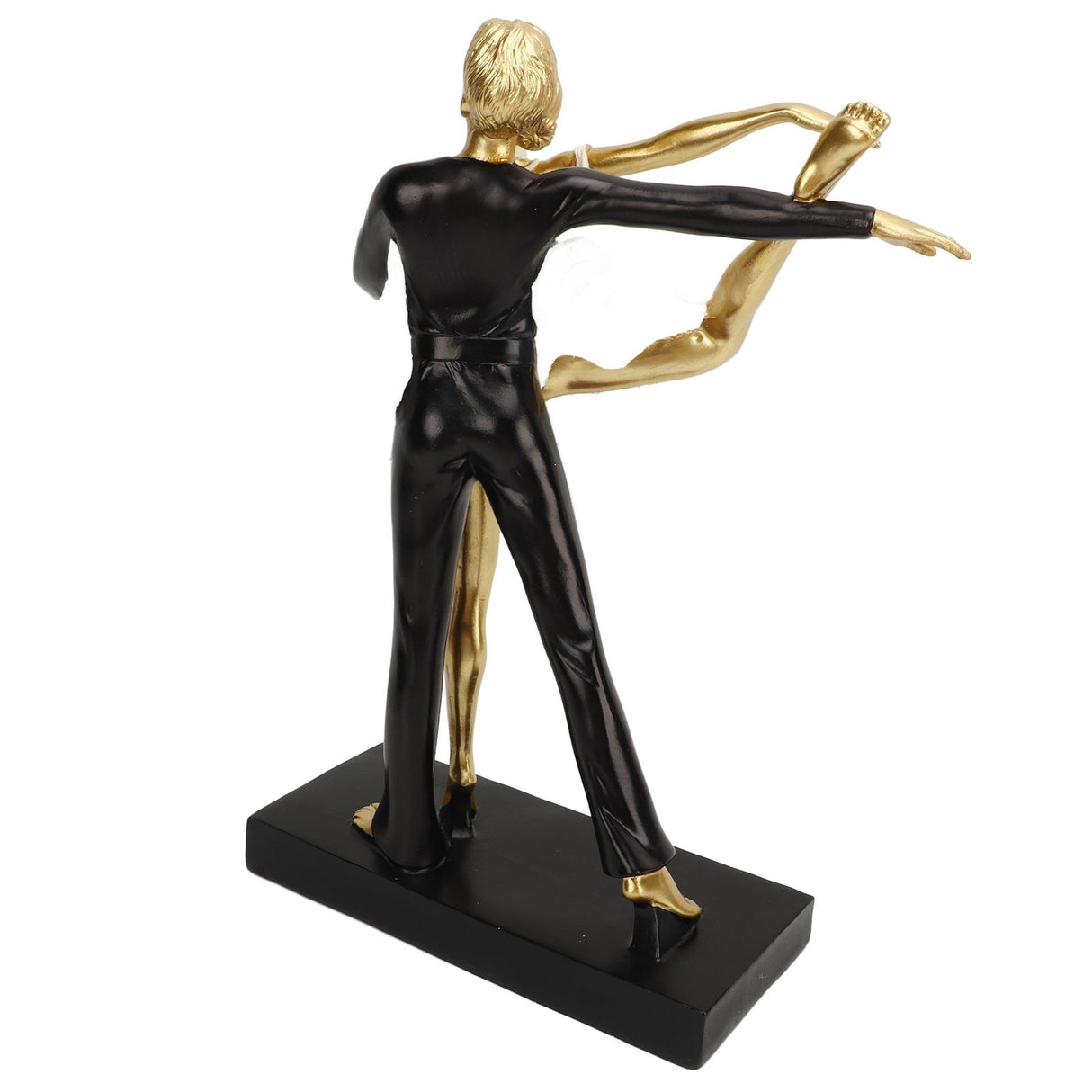 Romantic Couple Dancing Sculpture Decoration Resin Elegant Couple Ballet Dancer Statue Figurine Ornament Gold 7130W‑02