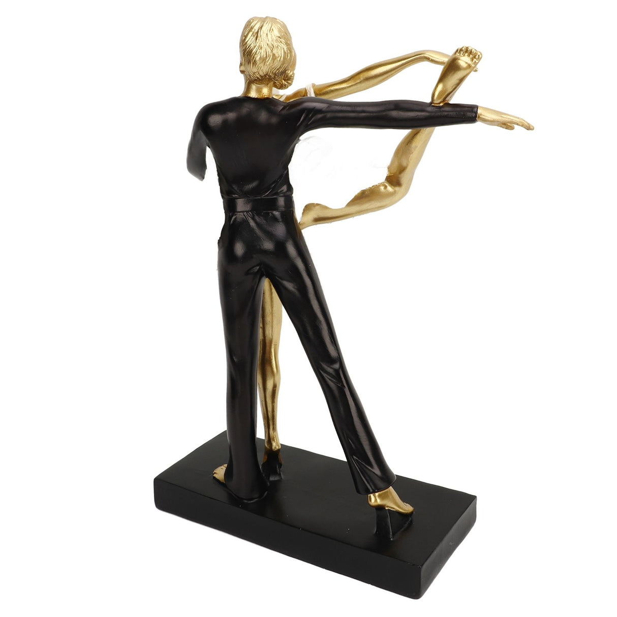 Romantic Couple Dancing Sculpture Decoration Resin Elegant Couple Ballet Dancer Statue Figurine Ornament Gold 7130W‑02