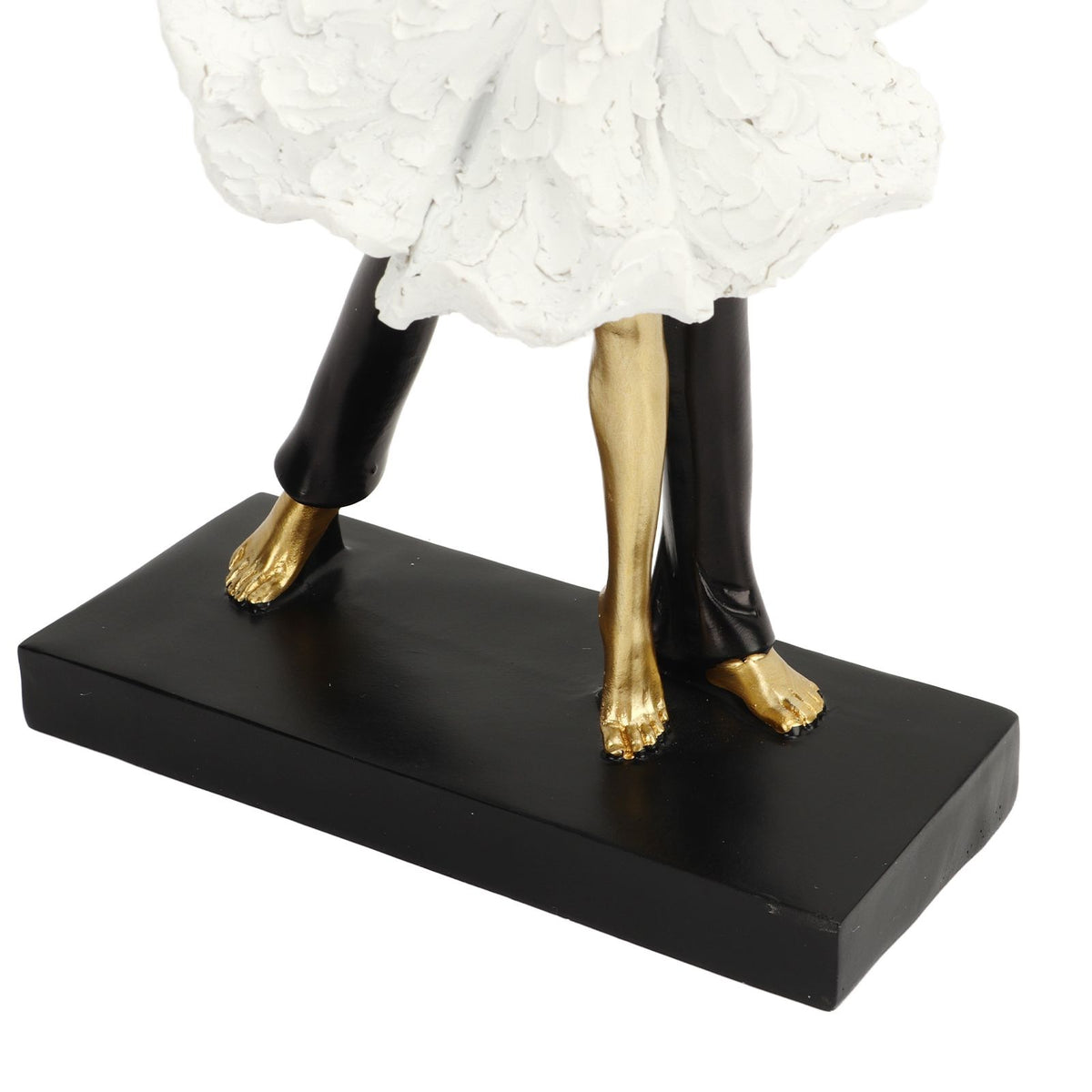 Romantic Couple Dancing Sculpture Decoration Resin Elegant Couple Ballet Dancer Statue Figurine Ornament Gold 7130W‑02