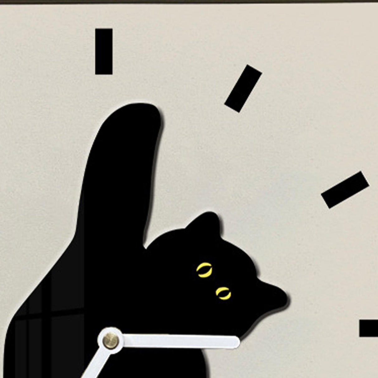 Wall Clock Innovative Nordic Style Cute Cat Pattern Silent Prevents Ticking Living Room Wall Clock for Kitchen Bedroom 30x30cm / 11.8x11.8in