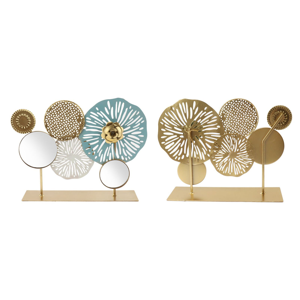 Entrance Hall Desktop Iron Ornament with Mirror Living Room Entrance Hall Decoration for Home Hotel