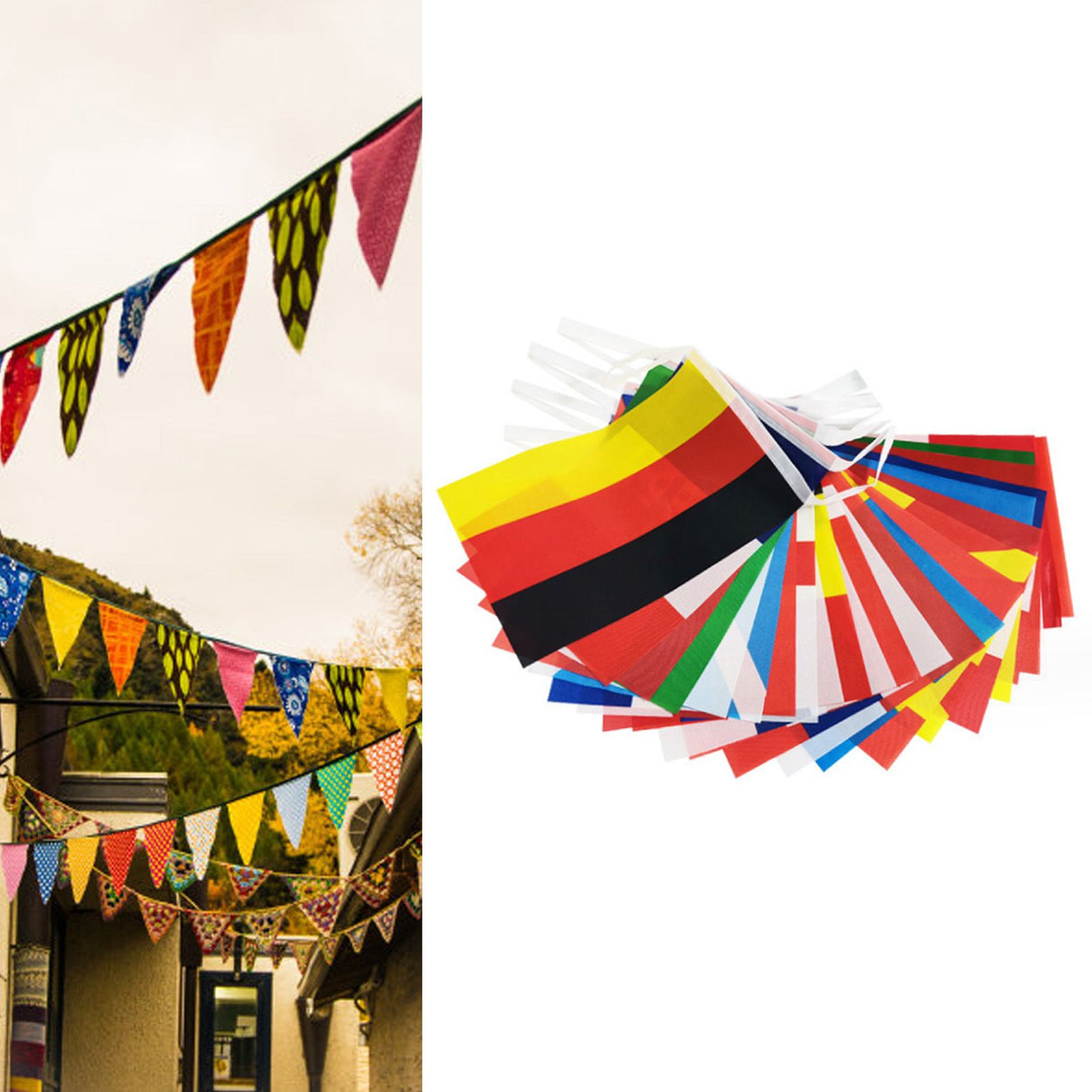95ft 100 Countries String Flag World Flag Banner International Flags Banner for Party Decorations Bars Sports Clubs School Festivals Celebrations 14x21cm