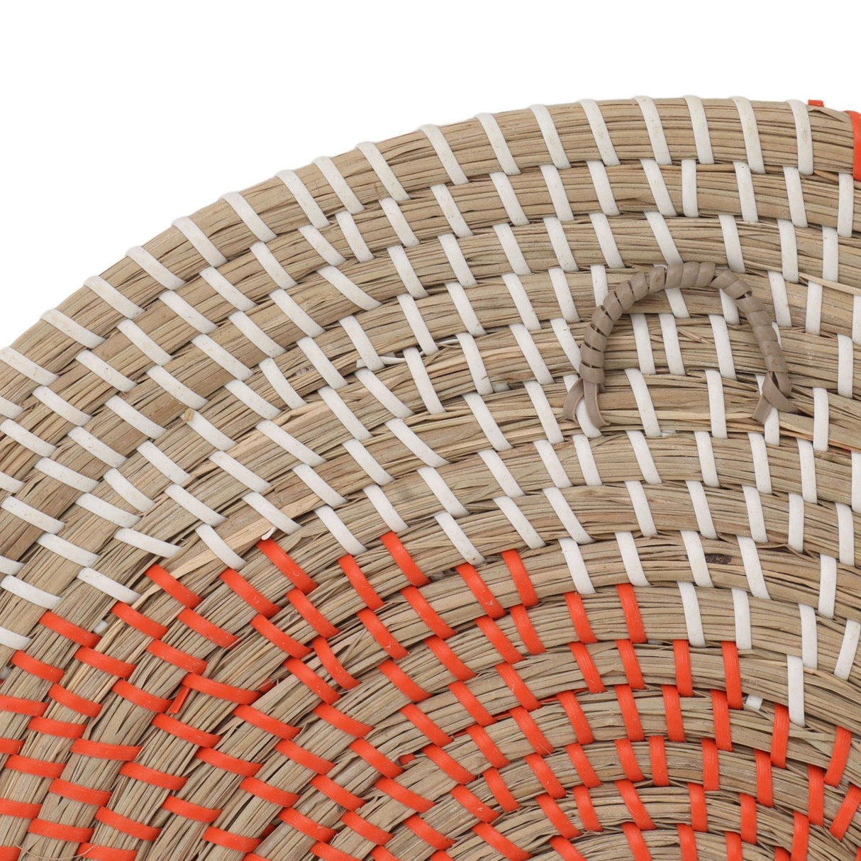 40CM Woven Wall Basket Decor Handmade Seagrass Versatile Bowl Insulation Hook Design Hanging Wall Decor for Living Room