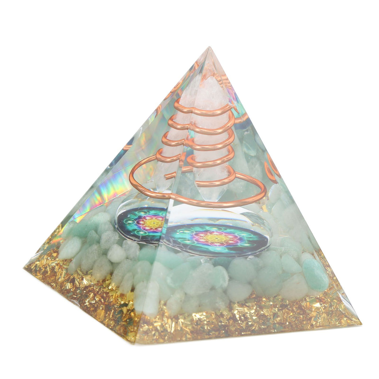 6cm Energy Generator Orgonite Pyramid for Positive Energy Healing Crystal Pyramid Meditation Orgonite Pyramids