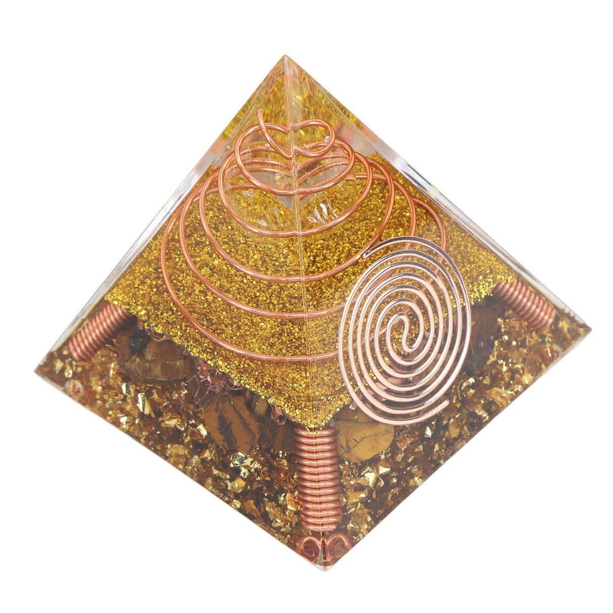 6cm Positive Energy Pyramid Tabletop Ornament Energy Generator for Stress Reduce Healing Meditation