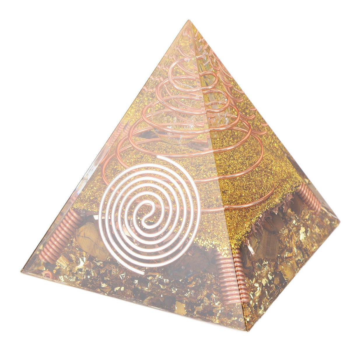 6cm Positive Energy Pyramid Tabletop Ornament Energy Generator for Stress Reduce Healing Meditation