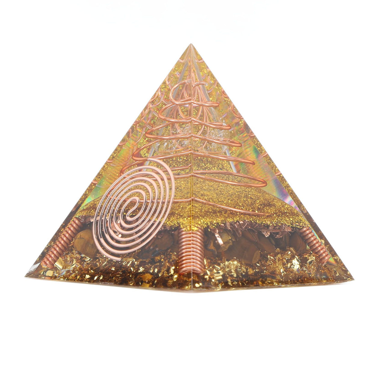 6cm Positive Energy Pyramid Tabletop Ornament Energy Generator for Stress Reduce Healing Meditation