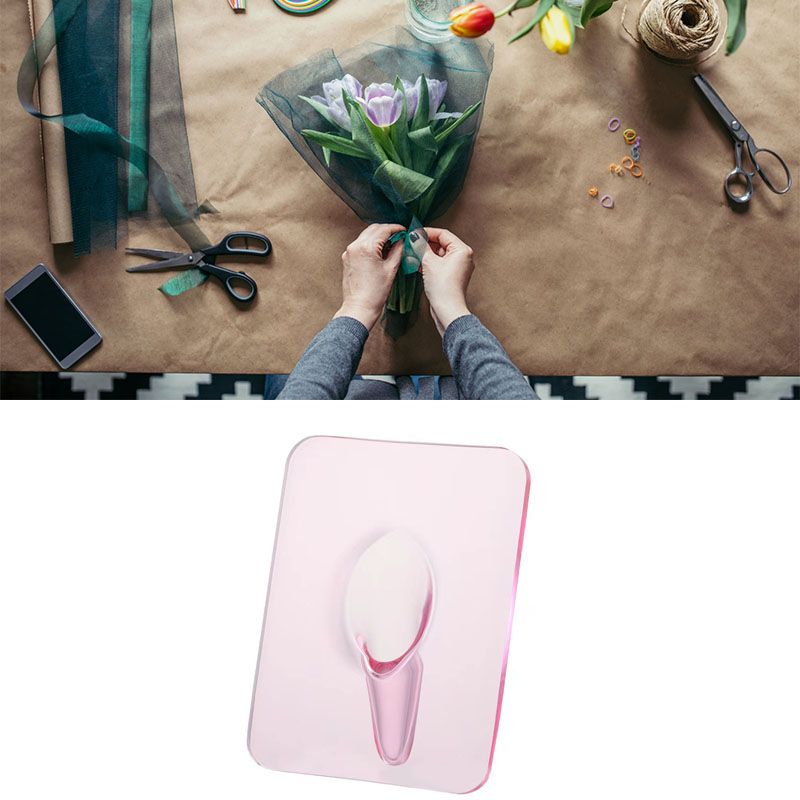 Art Photo Frame Vase Resin Multi Functional Hydroponic Flower Vase for Office Home Transparent Red