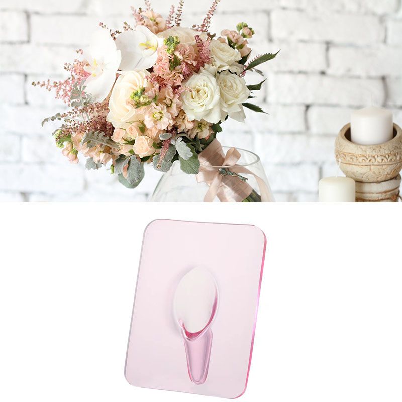 Art Photo Frame Vase Resin Multi Functional Hydroponic Flower Vase for Office Home Transparent Red