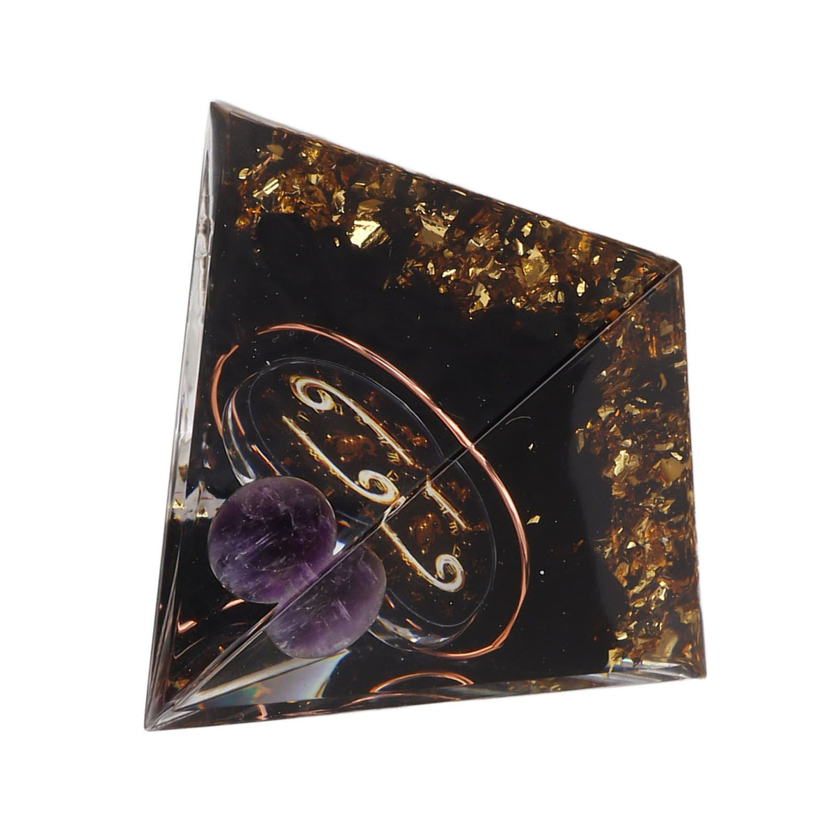 5cm Orgonite Pyramid for Positive Energy Healing Crystal Pyramid Meditation Orgonite Pyramids Chakra Zodiac Energy Generator Cancer