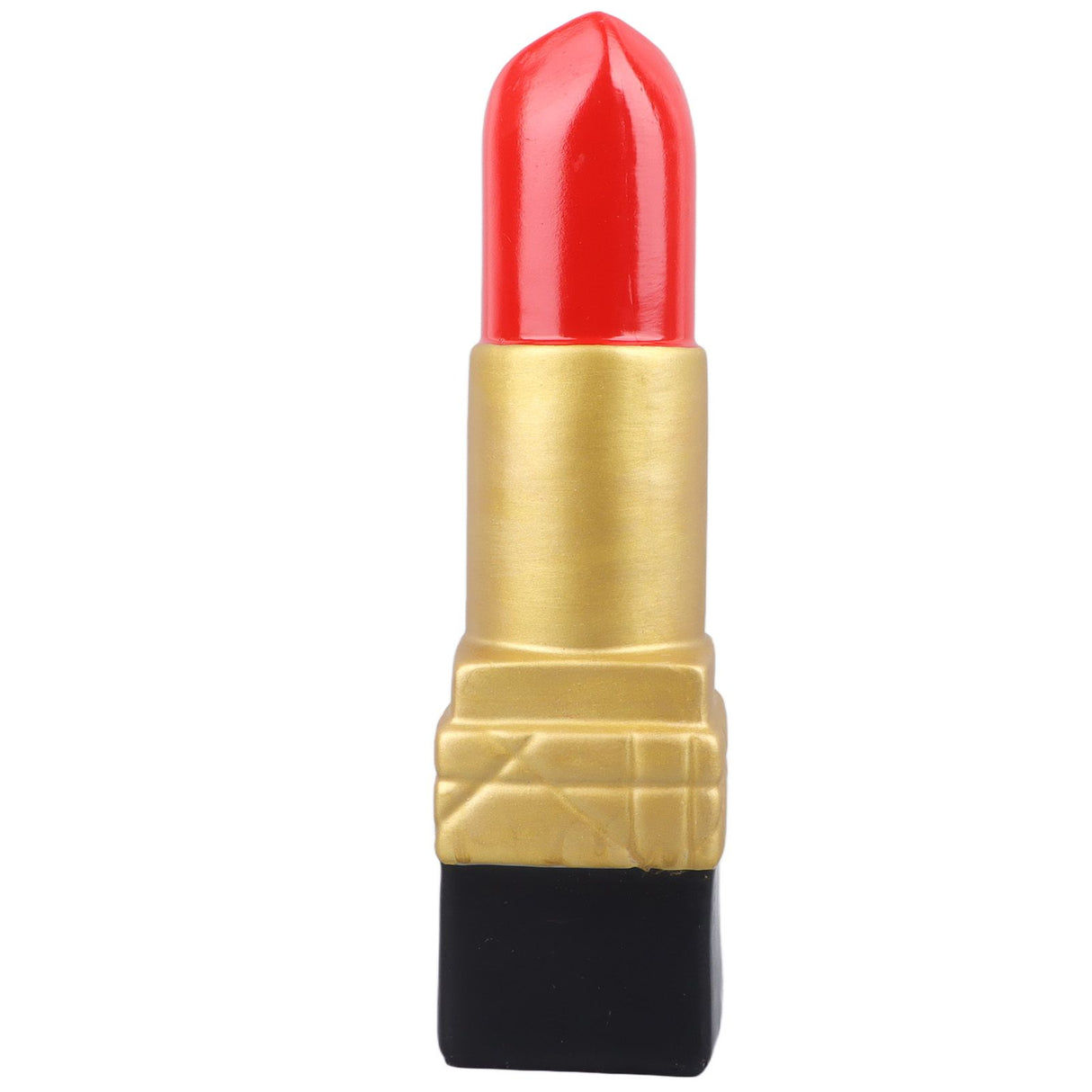 Creative Lipstick Shape Vase Beautiful Resin Exquisite Realistic Lipstick Shape Decorative Vase for Book Shop Coffee Shop Gold