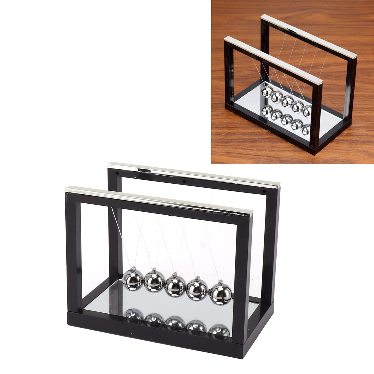 Newton Cradle Balance Balls Stainless Steel Balance Balls Bottom Mirror Stress Reliefswing Balls Desktop Decoration Toy