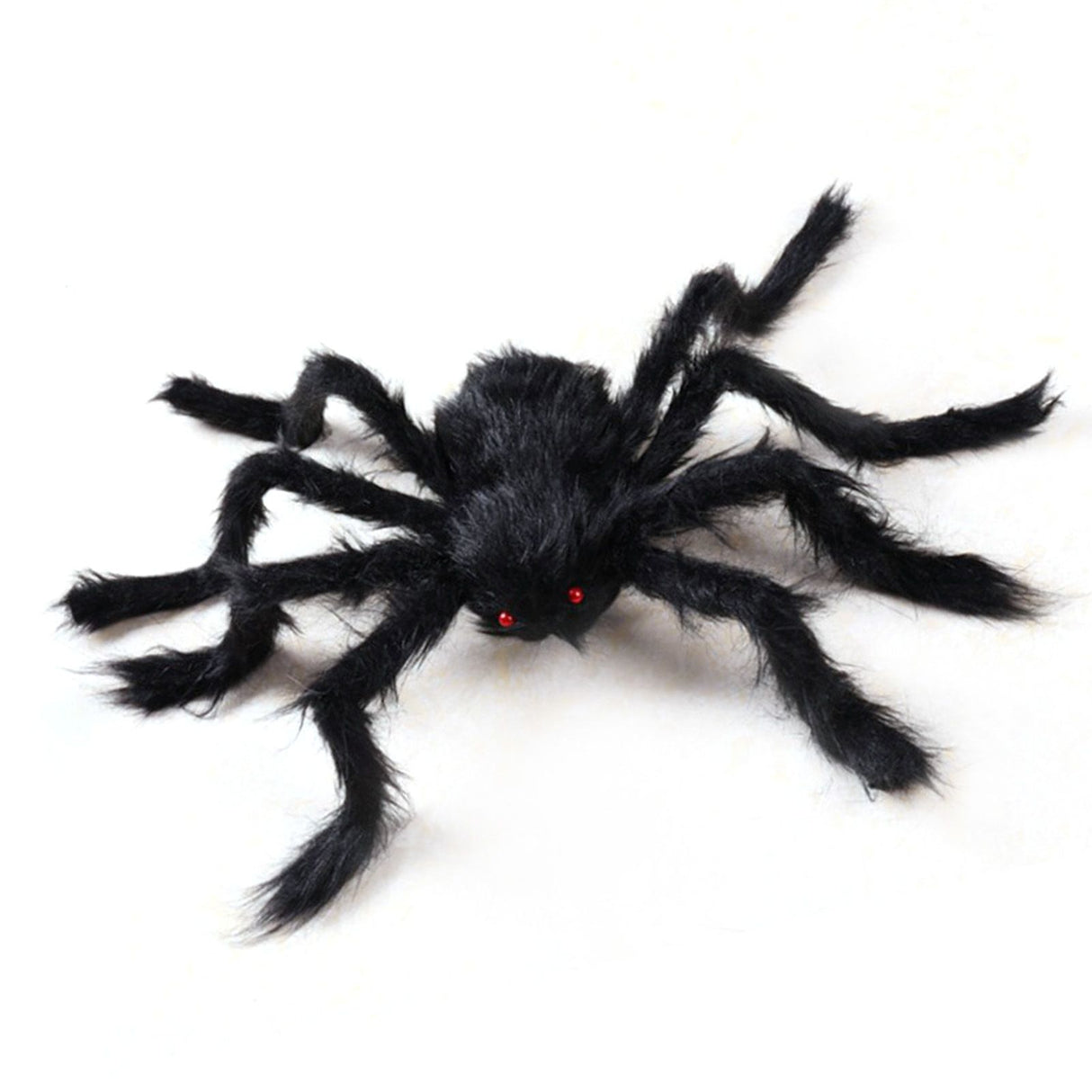 Giant Fake Spider Lifelike Halloween Posable Black Soft Hairy Fake Spiders Scary Decorations for Yard Home 90cm