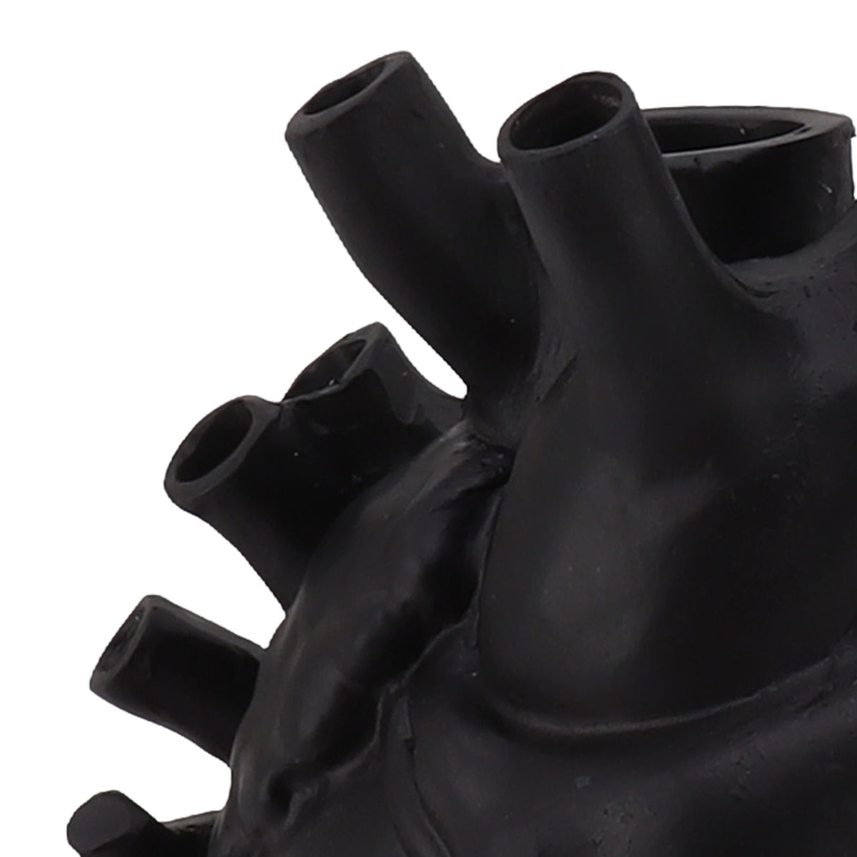 Heart Shaped Vase Decorative Modern Resin Exquisite Planter Pot for Home Office Bedroom Wedding Black