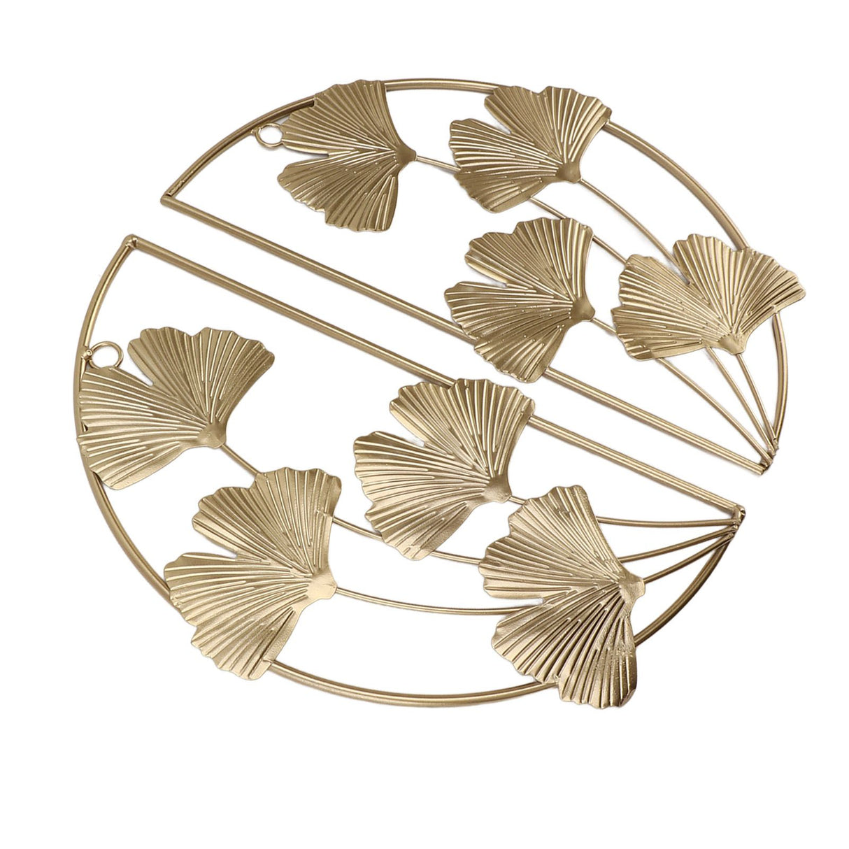 Golden Ginkgo Leaf Wall Hanging Decor Golden Iron Art Wall Sculpture Wall Decor for Living Room Office Study