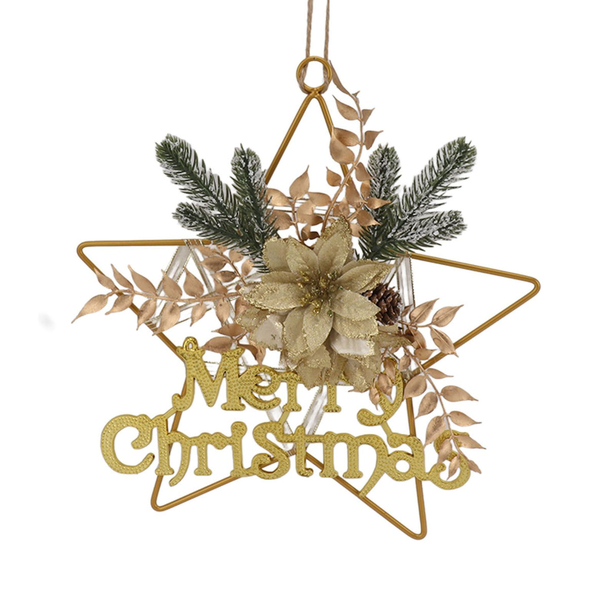 Christmas Hanging Decorative Wreath Handmade Unique Pine Cone Wall Decoration for Birthday Holiday Room Decorations 6127