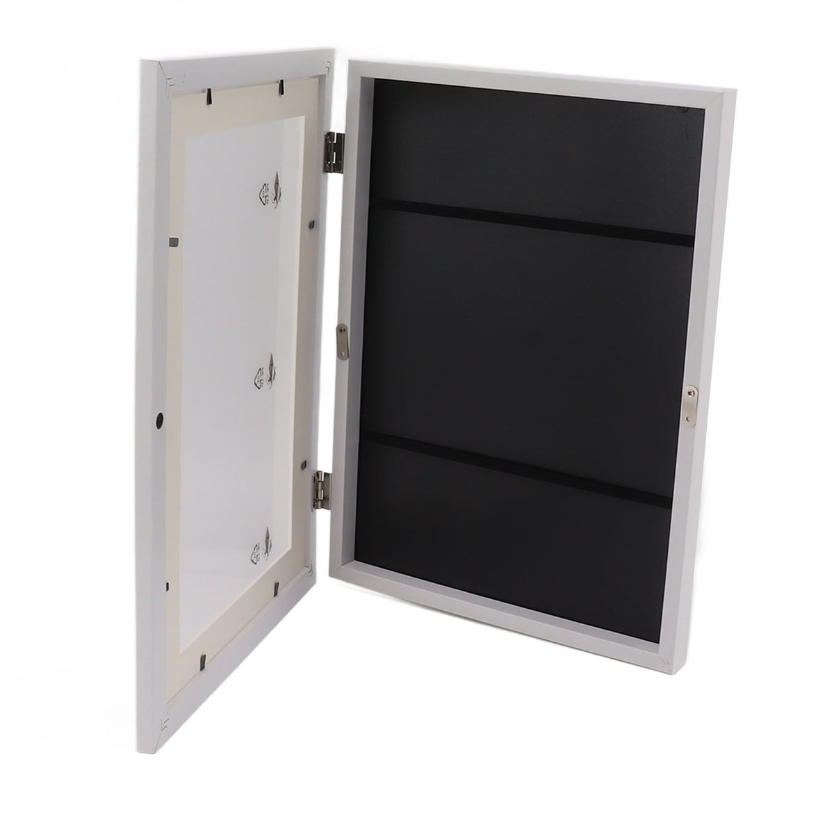 Kids Art Frame Density Board PS Magnetic Front Opening Changeable Artwork Display Frame Holds 50PCS Pictures for Crafts Drawing Schoolwork White
