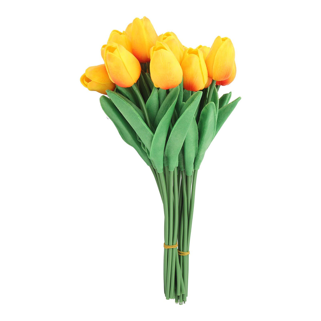 30pcs Artificial Tulips Flowers Innovative Simulation Hand Crafted PU Fake Tulips for Home Wedding Party Decor Sunset Red