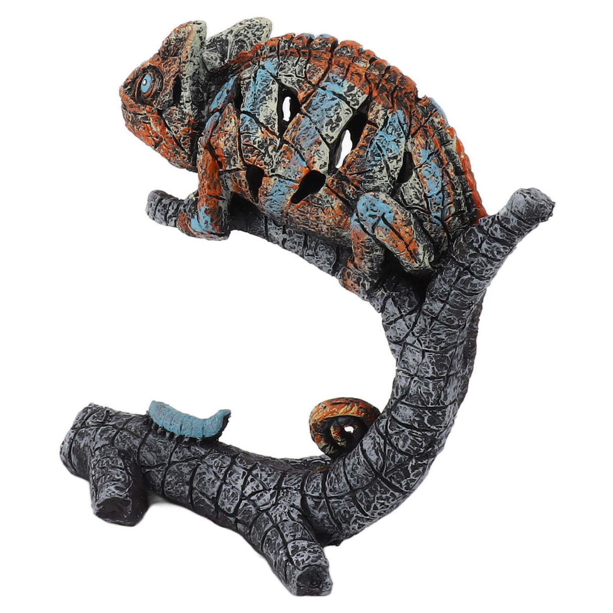 Chameleon Statue Sculpture Resin Chameleon Wild Animal Figurine Ornament for Home Desktop Decoration