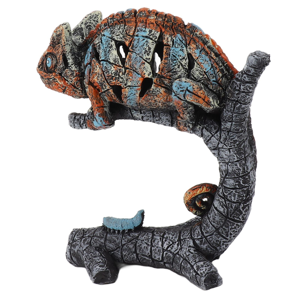 Chameleon Statue Sculpture Resin Chameleon Wild Animal Figurine Ornament for Home Desktop Decoration