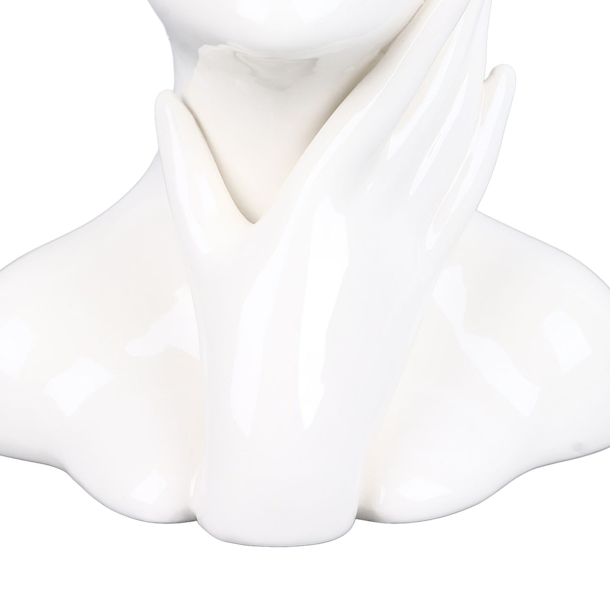 Female Face Vase Nordic Style Elegant Flower Vase Smoothly Ceramic Flower Vase Decoration for Living Room Garden