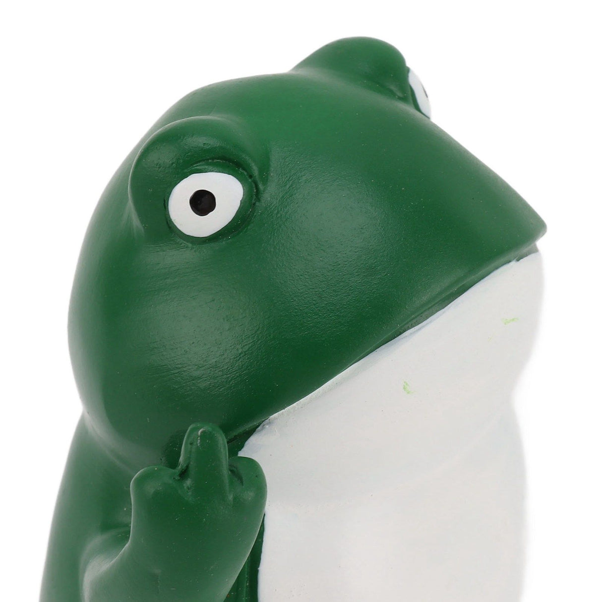 Rebellious Frog Figurine Middle Finger Frog Resin Ornament Frog Craft Decoration Sculpture for Home Office Desktop