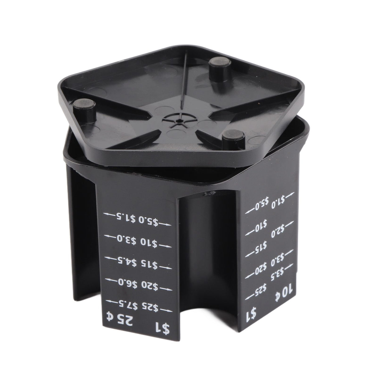 Coin Counter Coin Sorter with Pen Holder Rotatable Piggy Bank Desktop Coin Organizer for for Adults Kids Home and Office Use