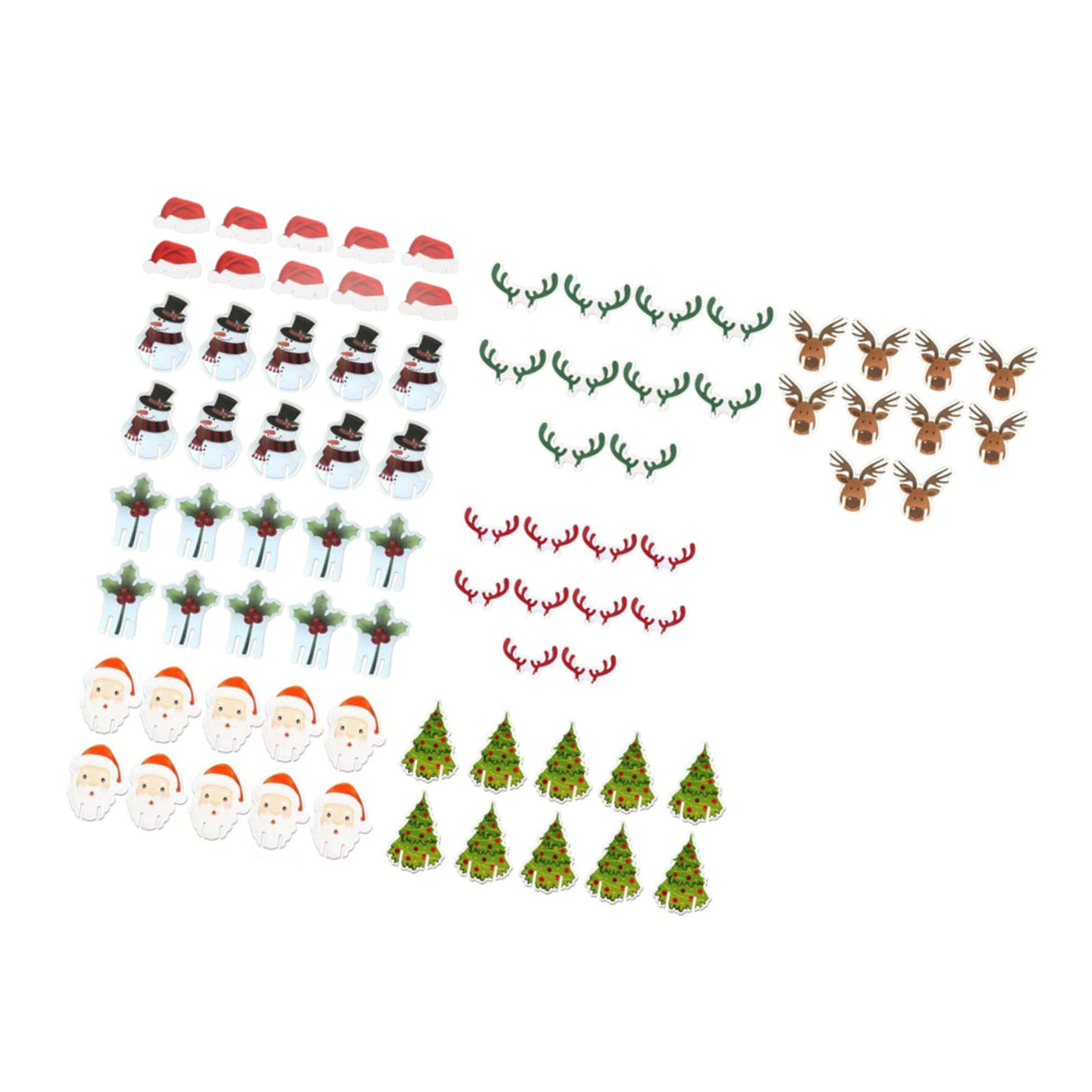 240 PCS Christmas Glass Cup Card Easy To Use Cute Pattern Xmas Party Wine Glass Decoration Card for Christmas