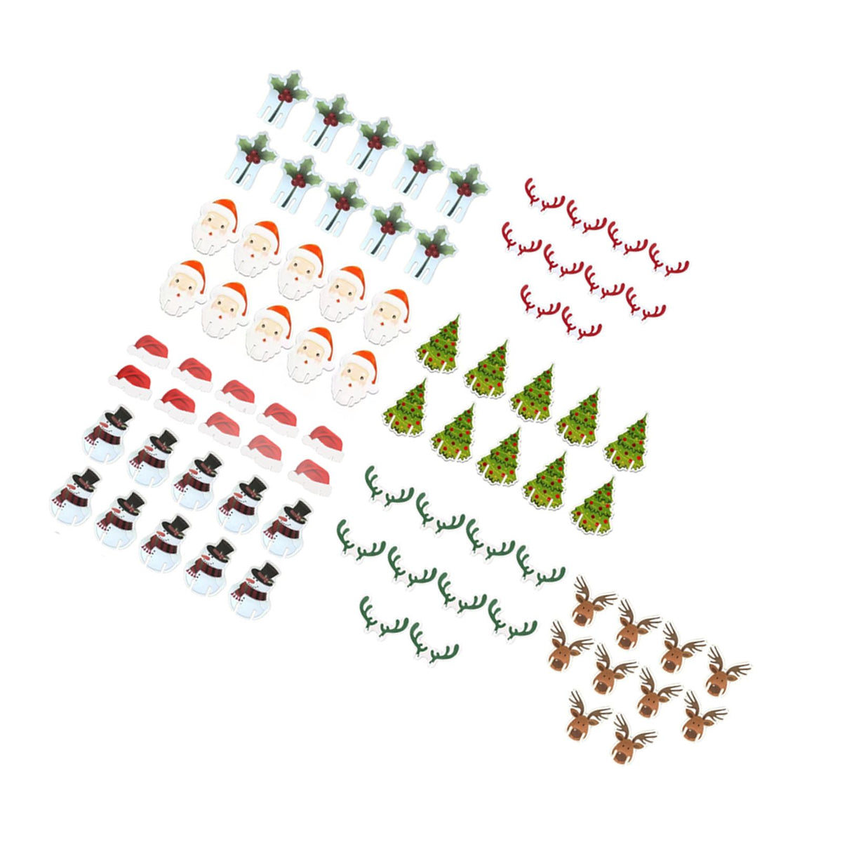 240 PCS Christmas Glass Cup Card Easy To Use Cute Pattern Xmas Party Wine Glass Decoration Card for Christmas