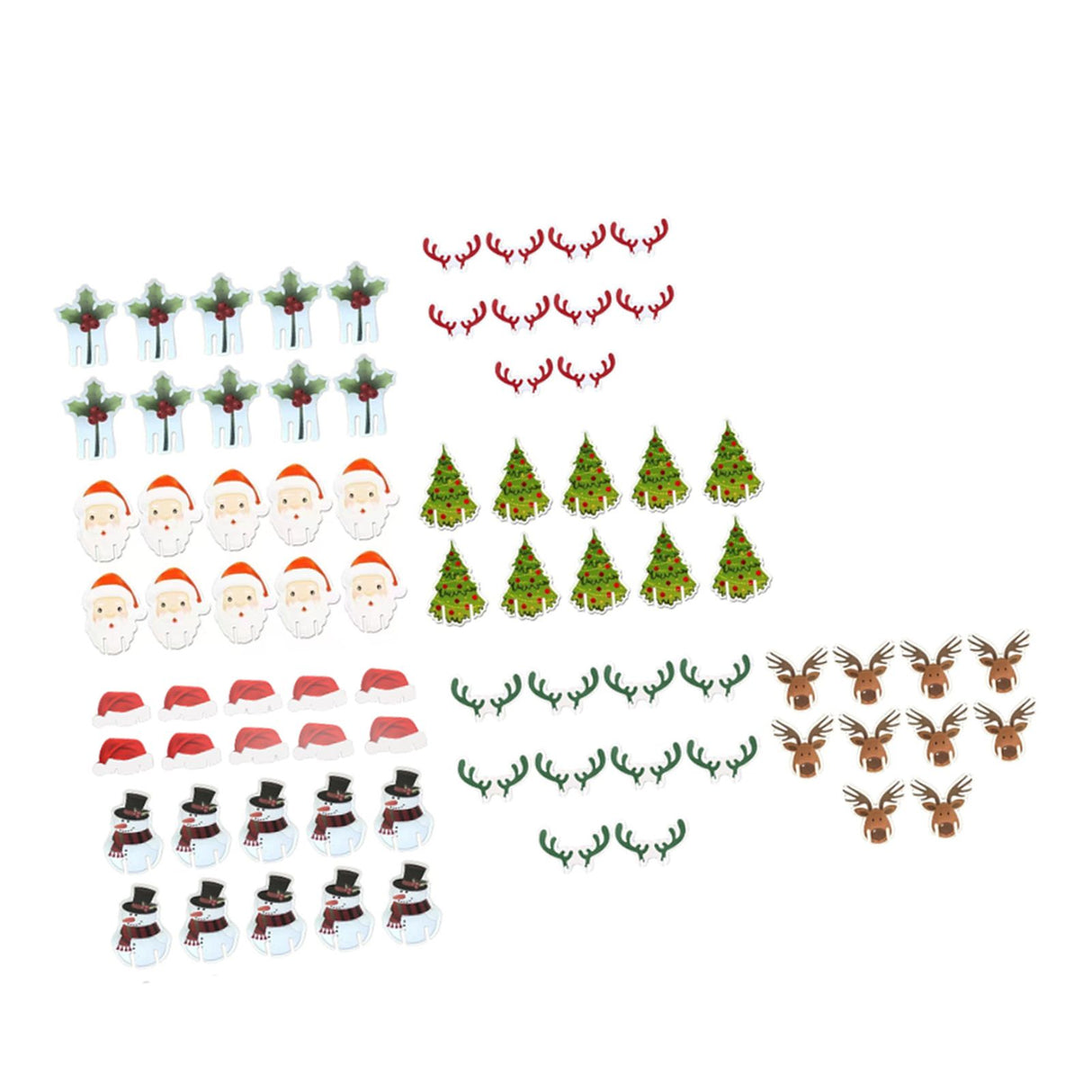 240 PCS Christmas Glass Cup Card Easy To Use Cute Pattern Xmas Party Wine Glass Decoration Card for Christmas