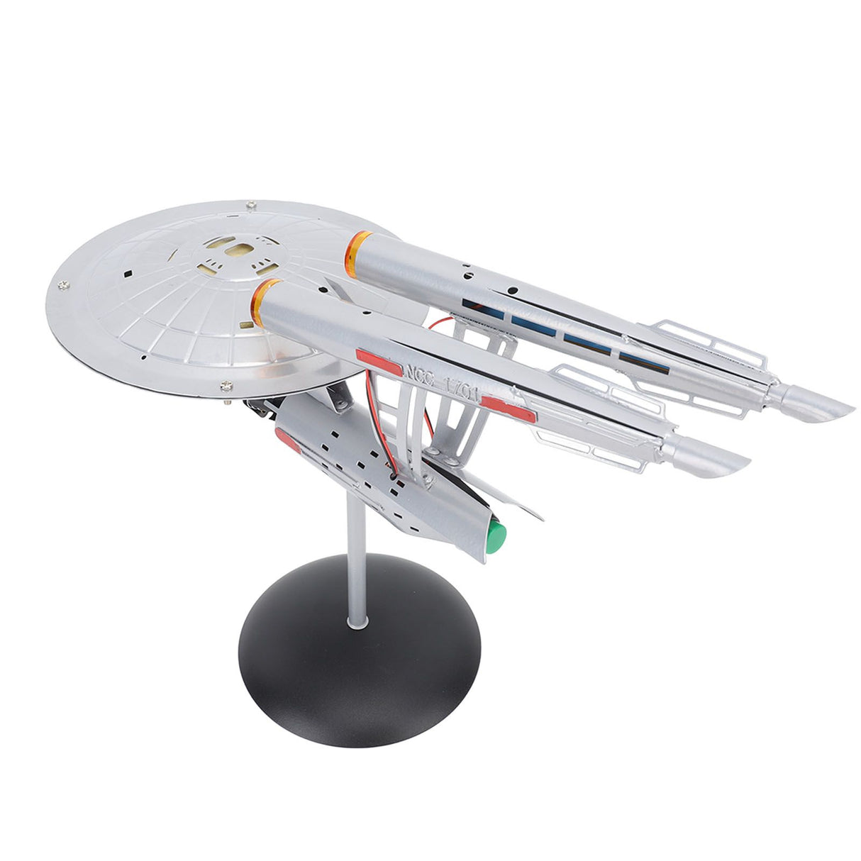 Spaceship Model with Lights 1:1000 Life Like High Durability Spaceship Toy for Display Collection