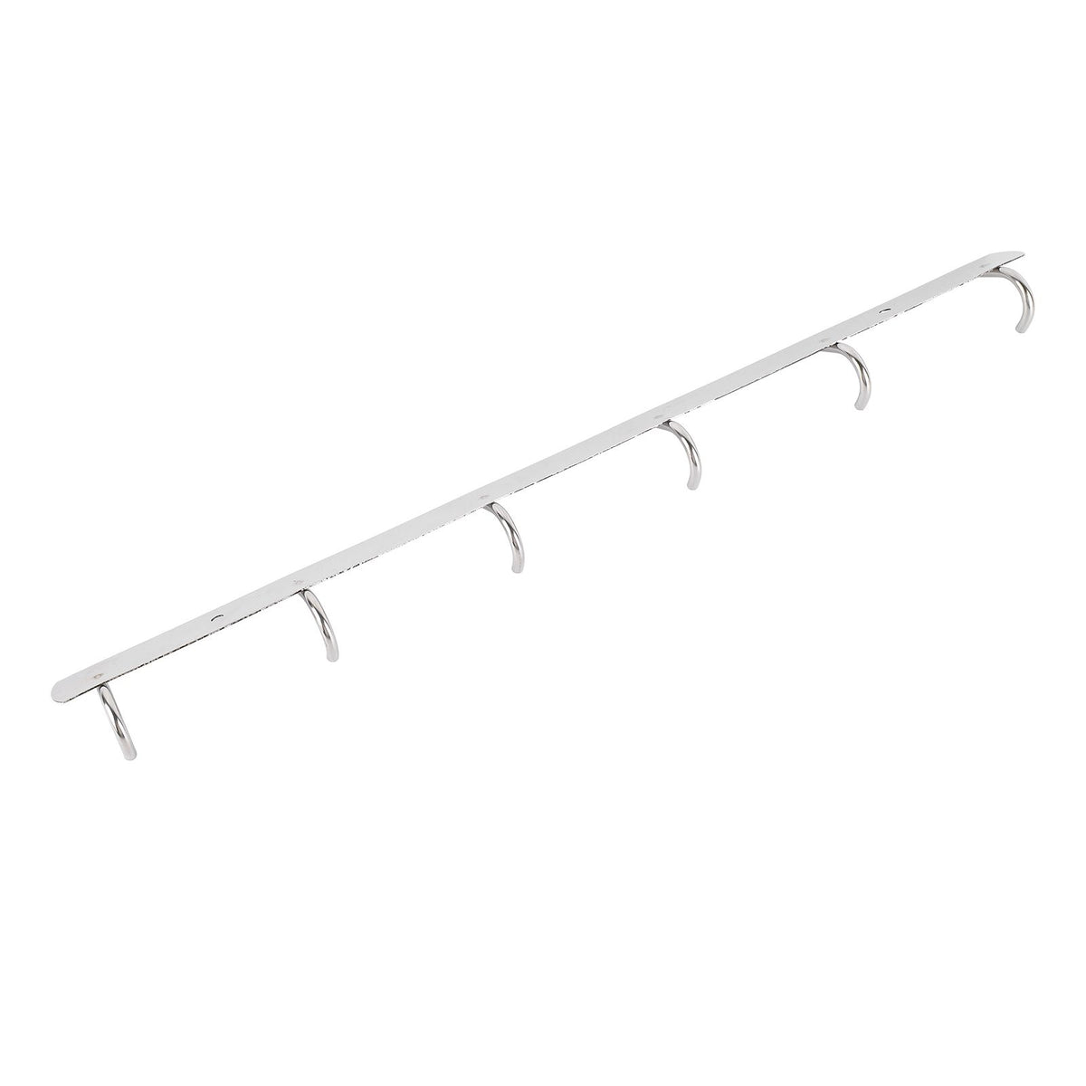 4 Pcs 6 Hooks Stainless Steel Cloak Hanger Wall Mounted Hanging Coat Rack for Laundry Rooms Entryways