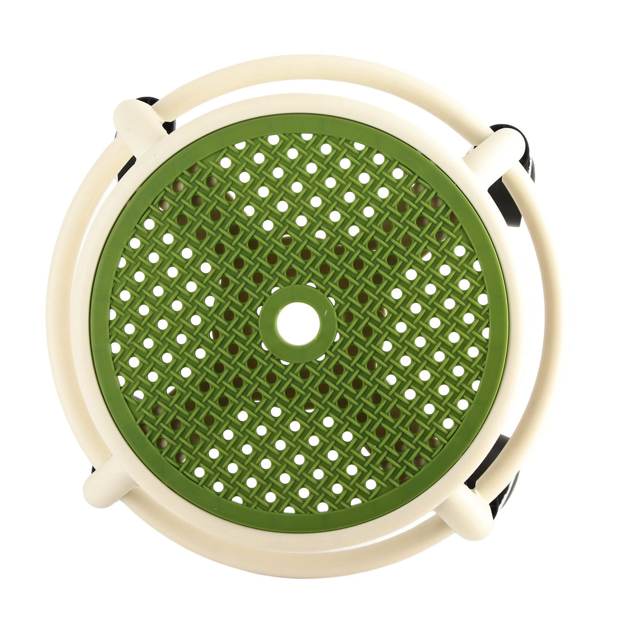 Round Rolling Low Stool Comfortable Universal Wheel Movable Mini Stool High Weight Capacity for Home Green