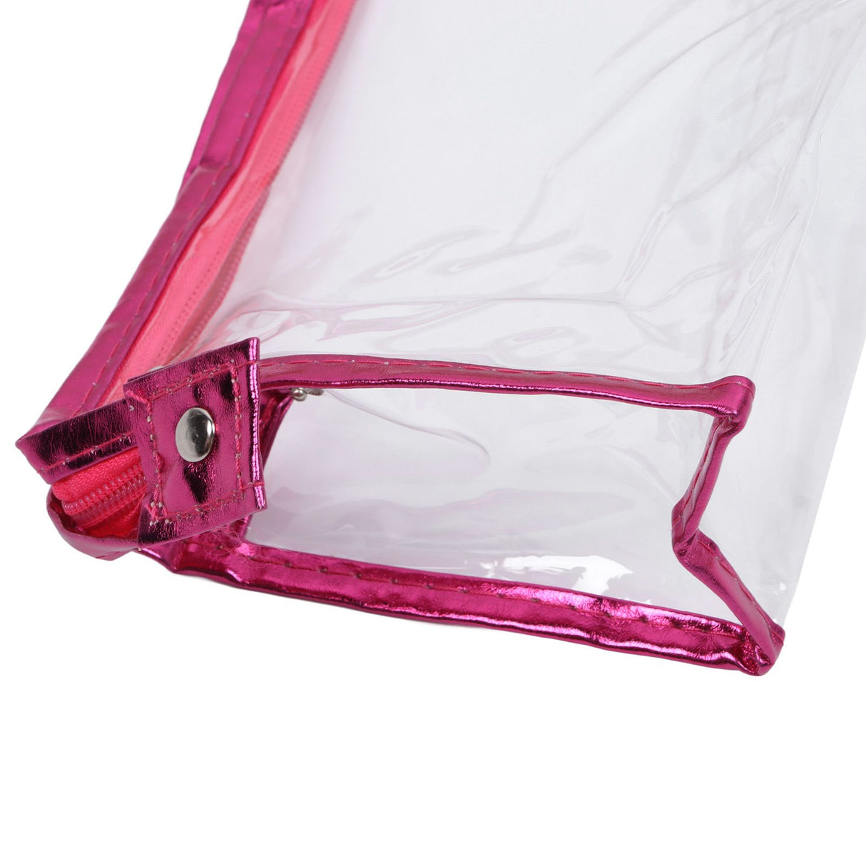 Clear Cosmetic Bag Waterproof Transparent PVC Makeup Toiletry Pouch with Handle Strap for Bathroom Travel 5pcs