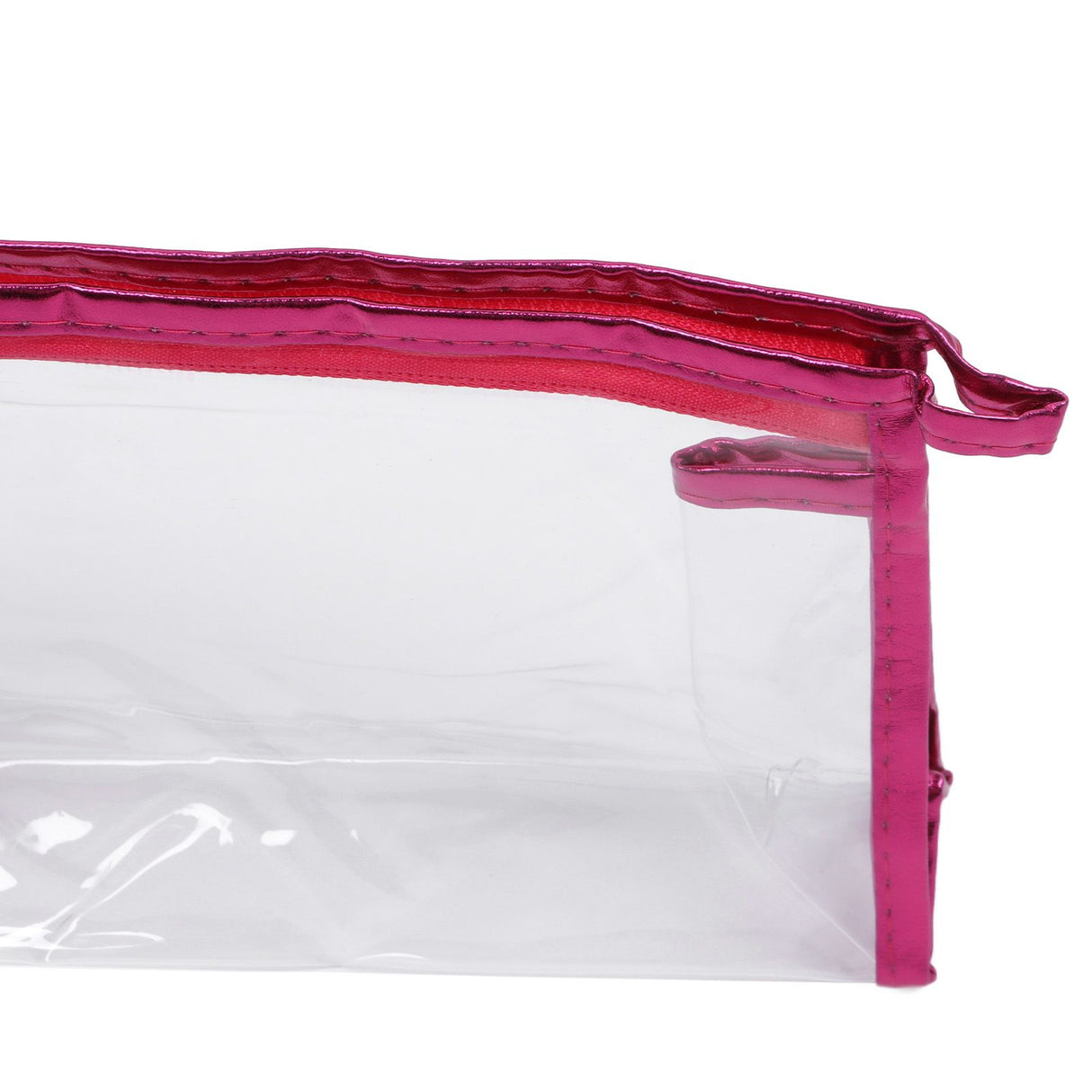 Clear Cosmetic Bag Waterproof Transparent PVC Makeup Toiletry Pouch with Handle Strap for Bathroom Travel 5pcs