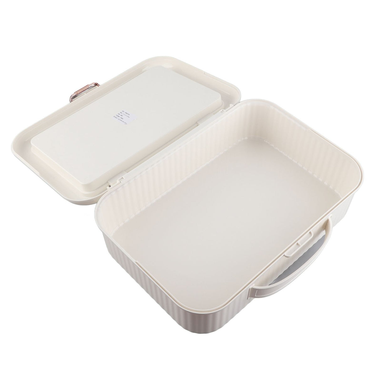 Multifunctional Document Storage Box Large Capacity Two Layer Liner Home Certificate Organizer White