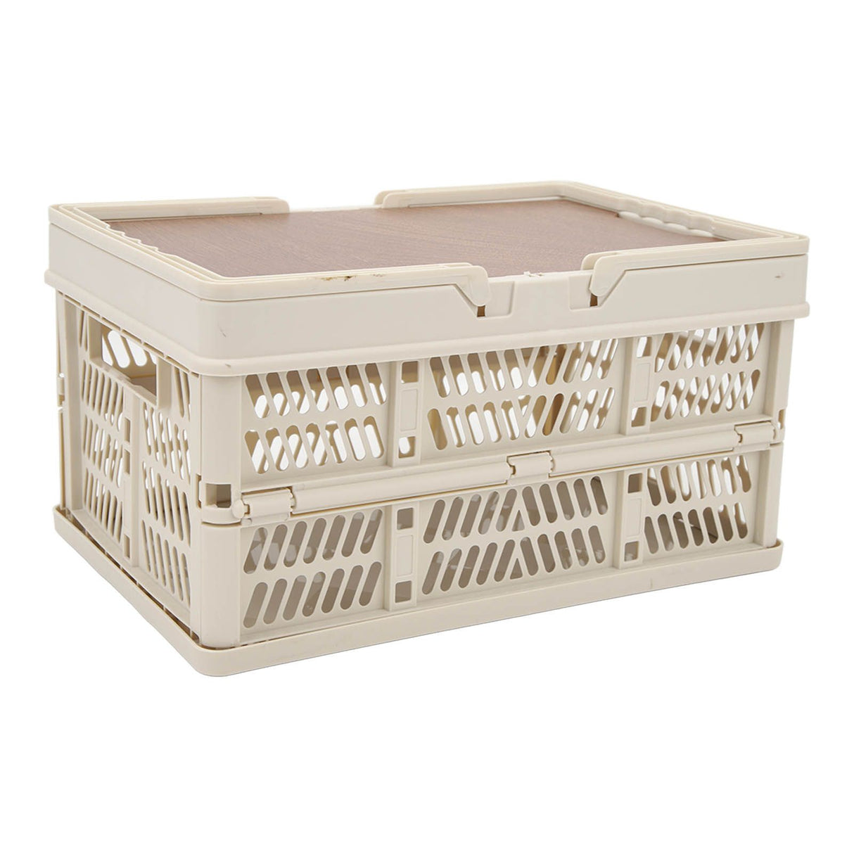 Camping Picnic Basket Foldable Large Capacity Multifunction Handheld Camping Storage Basket Camping Storage Box Grey White S