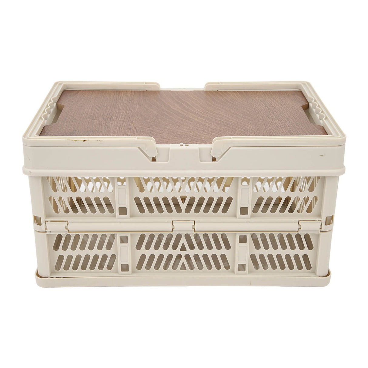 Camping Picnic Basket Foldable Large Capacity Multifunction Handheld Camping Storage Basket Camping Storage Box Grey White M