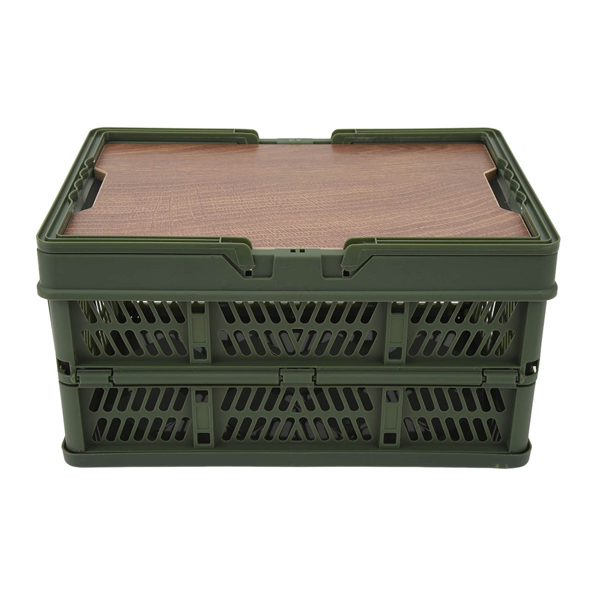 Camping Picnic Basket Foldable Large Capacity Multifunction Handheld Camping Storage Basket Camping Storage Box Green S