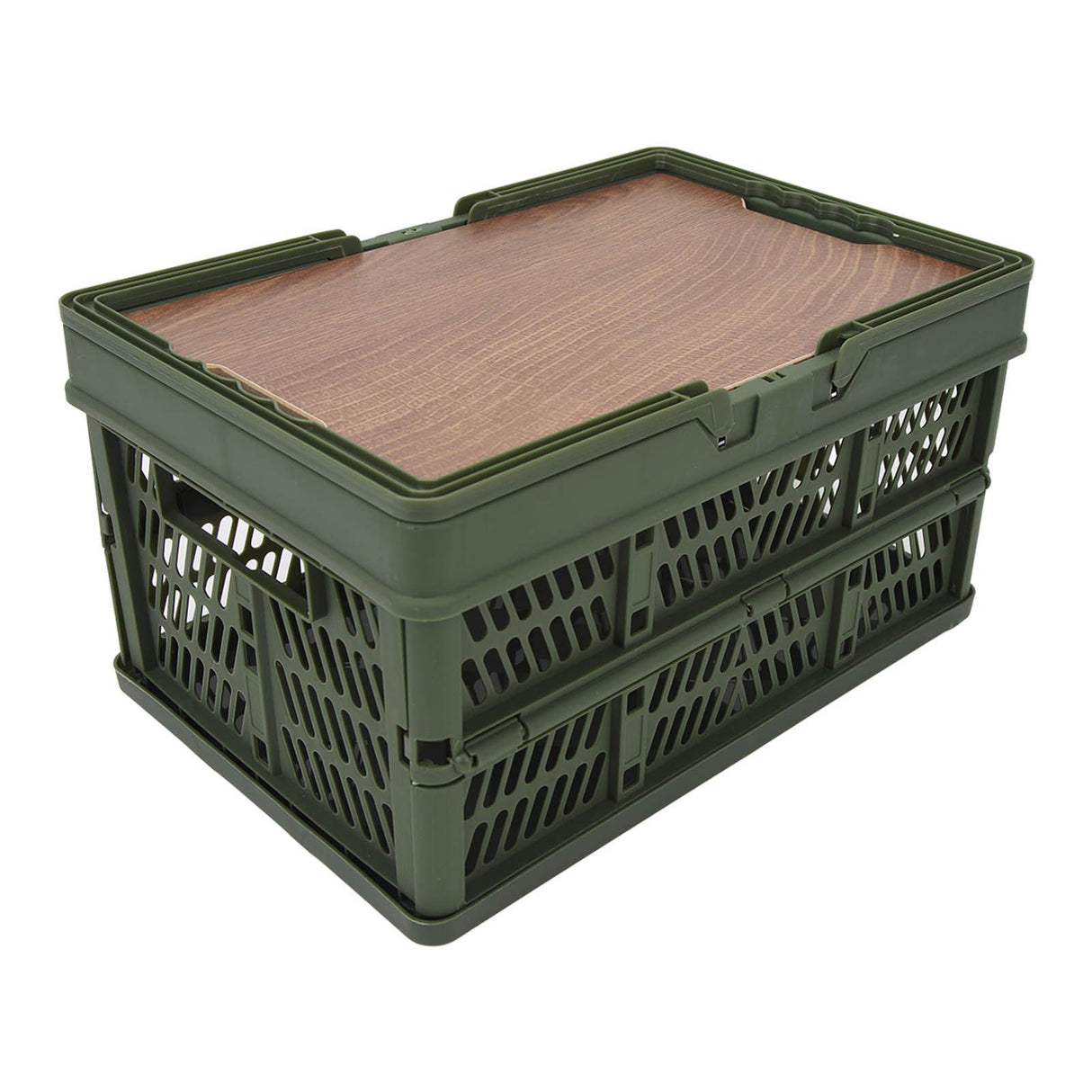 Camping Picnic Basket Foldable Large Capacity Multifunction Handheld Camping Storage Basket Camping Storage Box Green M