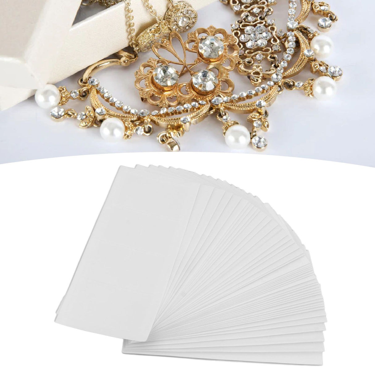 360Pcs Necklace Chain Adhesive Pouch Jewelry Display Bag Transparent PVC for Home Showcase