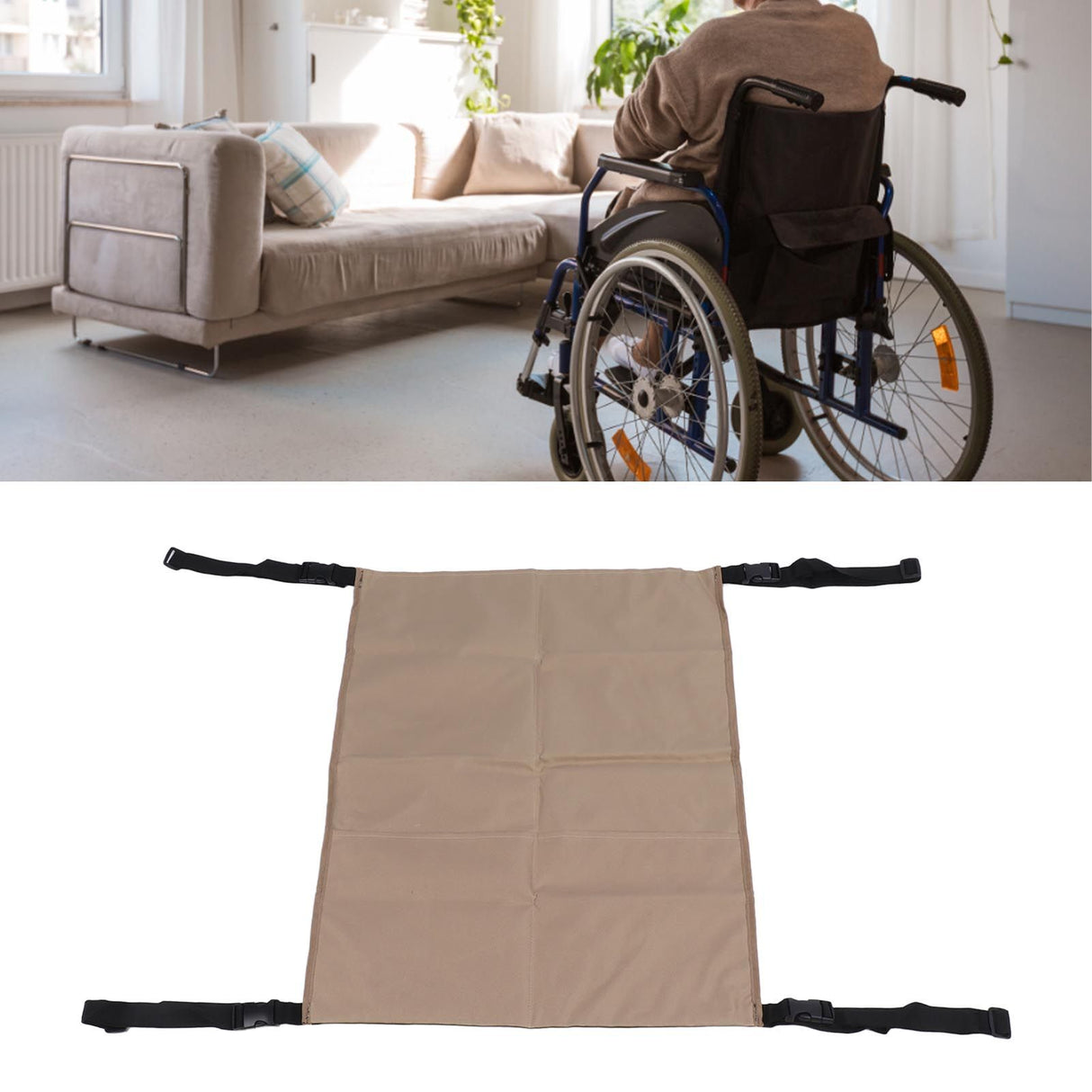 Oxygen Tank Holder Bag 600D Oxford Cloth Hook Design Dual Oxygen Tank Holder for Medical Personal Use Khaki