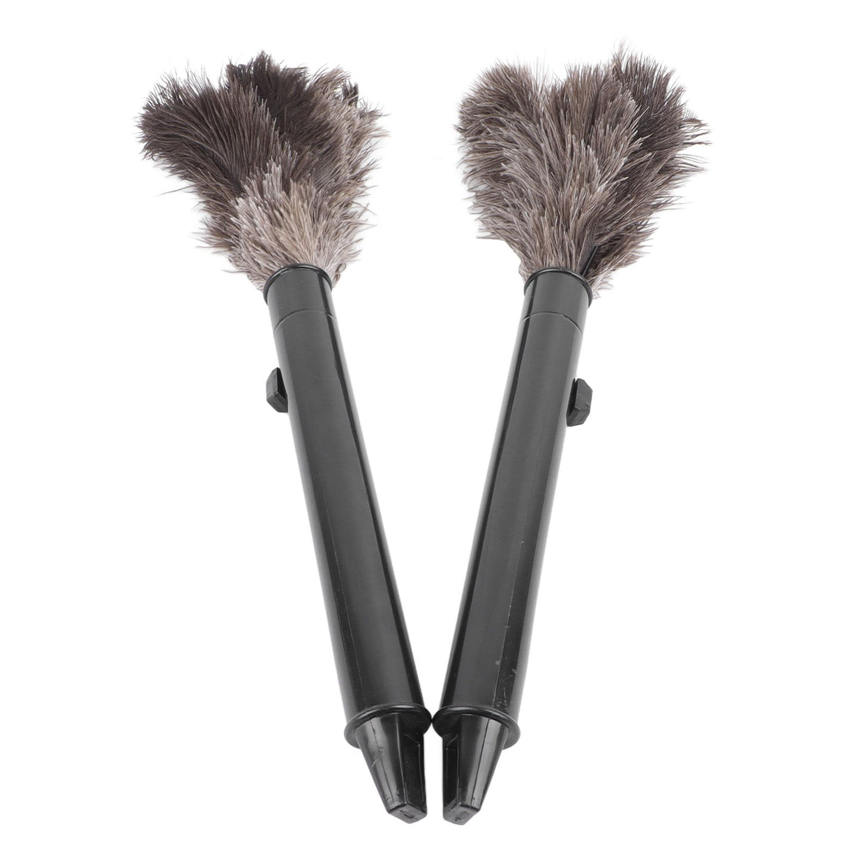 2Pcs Retractable Feather Duster Ostrich Feathers Duster with Long Handle for Home Cleaning