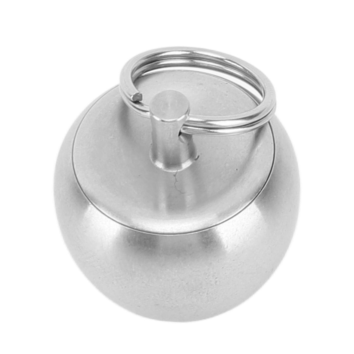 Portable Medicine Bottle Stainless Steel Mini Capsules Box Daily Medicine Container Case with Bead Chain for Outdoor Camping Travel
