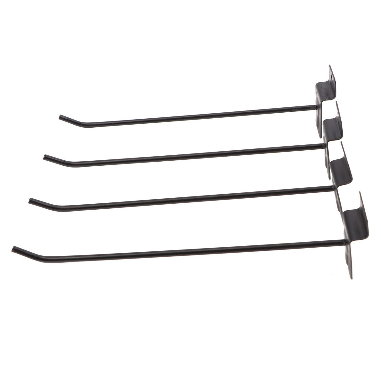 30PCS Panel Hooks Black Slatwall Hanger Thickened Easy Installation Anti Rust Display Pegs for Retail Garage