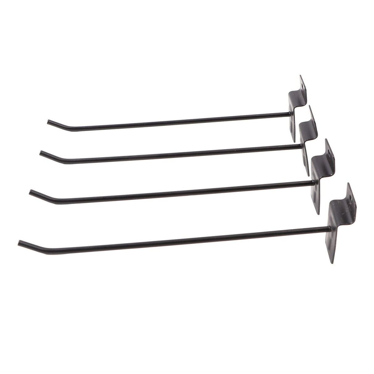 30PCS Panel Hooks Black Slatwall Hanger Thickened Easy Installation Anti Rust Display Pegs for Retail Garage