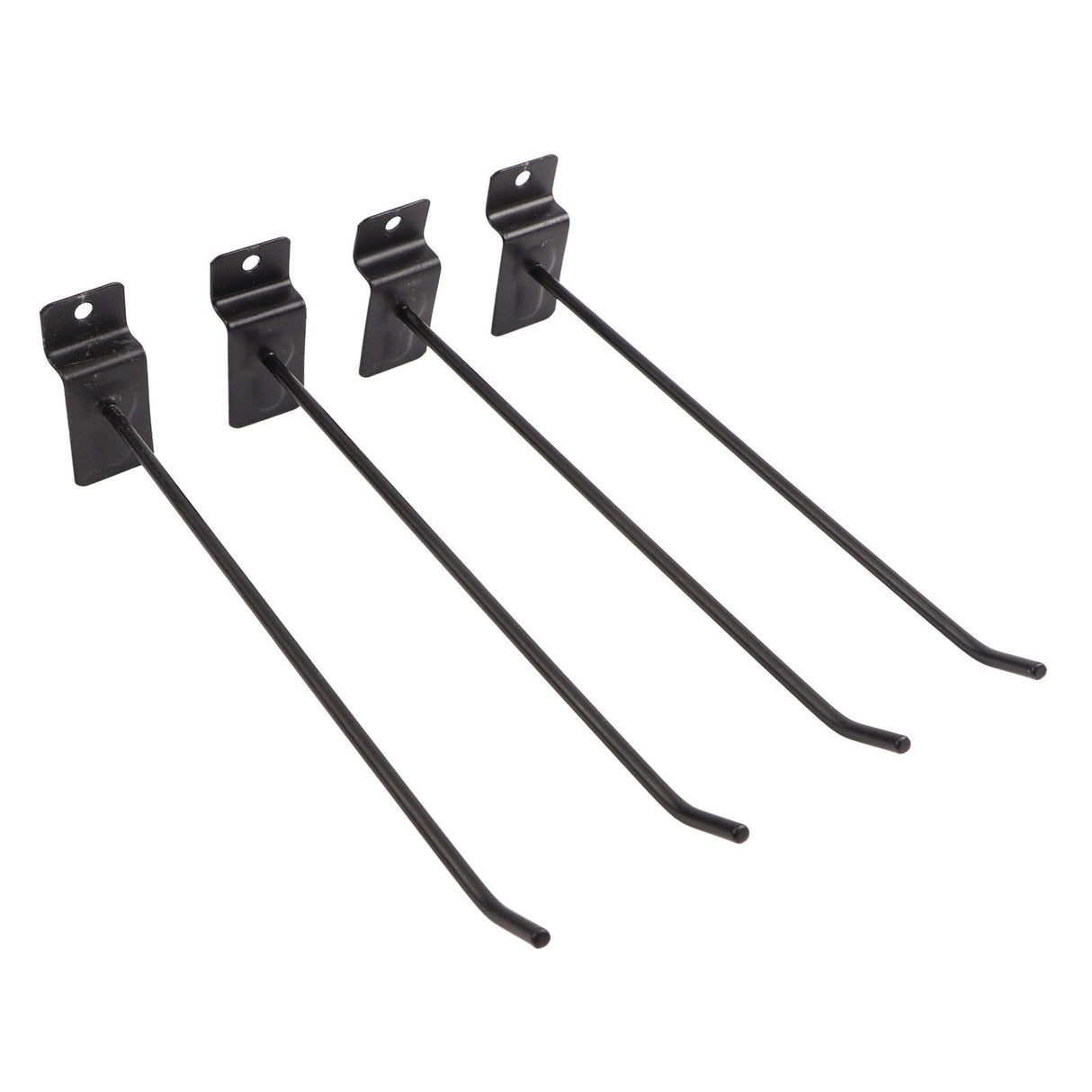 30PCS Panel Hooks Black Slatwall Hanger Thickened Easy Installation Anti Rust Display Pegs for Retail Garage
